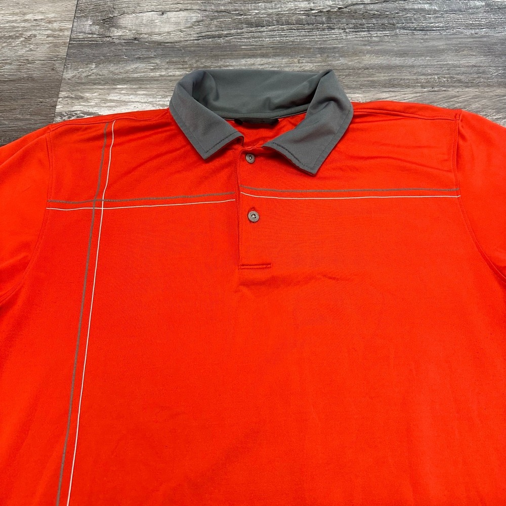 Zero Restriction Orange Mens‎ Large Short Sleeve Performance Golf Polo Shirt